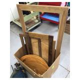Assorted decor items picture frames stools and more
