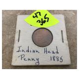 1885 INDIAN HEAD PENNY - COINS CURRENCY