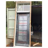 3 x 7 door with top window and casing