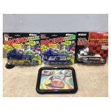 Three racing cars NASCAR plaque