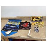 NASCAR pendants Johnny Benson license plate and NASCAR keychains