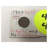 1863 TOKEN - COINS CURRENCY