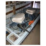 Small boat with trolling motor 