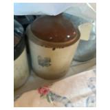 Several crock jugs 