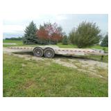 Tandem axle flatbed trailer
