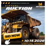 VIRTUAL MINING, HEAVY EQUIPMENT & SUPPORT EQUIPMENT AUCTION- OCTOBER 14TH AT 1PM CT