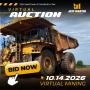 VIRTUAL MINING, HEAVY EQUIPMENT & SUPPORT EQUIPMENT AUCTION- OCTOBER 14TH AT 1PM CT