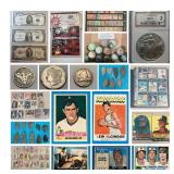 COINS, ARROWHEADS, SPORTS CARDS, KNIVES & MUCH MORE