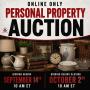 ONLINE ONLY PERSONAL PROPERTY AUCTION - BIDDING BEGINS SEPTEMBER 14TH a 10 AM ET