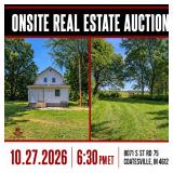 ONSITE REAL ESTATE AUCTION OCTOBER 27TH 6:30 PM ET 8071 S ST RD 75 COATESVILLE, IN 46121