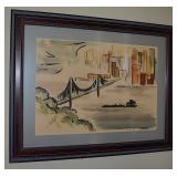 Signed J Wisemen watercolor