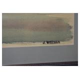 Signed J Wisemen watercolor