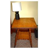 Oak lamp stand 