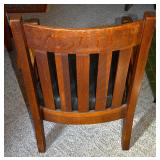 Oak Harden Mission arm chair w/label