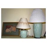 Iris porcelain lamps