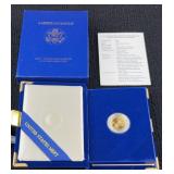 1992 1/10 Oz. American Eagle $5 Gold Coin, Philadelphia Mint, Certificate Of Authenticity