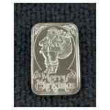 Merry Christmas 1 Oz. Silver Bar