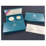 1995 Civil War Battlefield Commemorative Coin Set, Silver Dollar & Clad Half Dollar, San Francisco Mint, United States Mint
