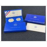 1986 Liberty Coin Set, Silver Dollar & Clad Half Dollar, San Francisco Mint, United States Mint