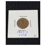 1909 Lincoln VDB Wheat Penny, San Francisco Mint