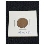 1914 Lincoln Wheat Penny, Denver Mint