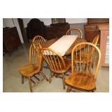Pine Table 6 Chairs & Leaf 