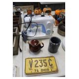License Plates, Singer Sewing Machine