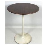 Lot 709  Vintage Mid Century Eero Saarinen Knoll Tulip Walnut Top Table, Label Knoll International. 
