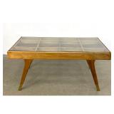 Lot 729  Contemporary Decorator Wood and Glass Coffee Table. Ponti inspired.