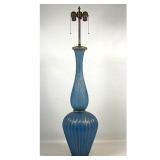 Lot 767  Tall Murano Barovier and Toso art Glass Table Lamp with Gold Leaf Inclusions. Unsigned.