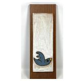 Lot 794  Vintage Mid Century Italian Glazed Ceramic Wall Plaque Tile. 