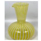 Lot 804  Italian Gio Ponti Attributed Murano Art Glass Cane Pitcher Vase Carafe Italy