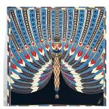 Lot 835  ERTE Silk Scarf. Stretched. Titled The Nile featuring Art Deco Egyptian Figure. Signed in Silk. 