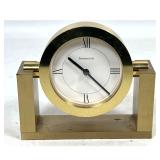 Lot 840  Tiffany and Co Swiss Made Brass Swing Desk Clock with Quartz Movement