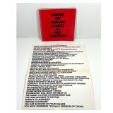 Lot 842  Jenny Holzer abuse of power comes as no surprise 1983 book with original offset lithograph poster