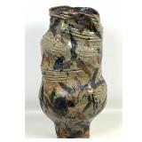 Lot 845  Vintage Abstract Form Japanese Art Pottery Floor Vase, Voulkos Style