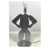 Lot 846  LumiSource Inc Postmodern Pop Art Figural Metal Table Lamp with Muscle Man Silhouette and Pelvic Tog