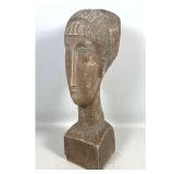 Lot 849  Plaster. Austin Productions Tete de Femme composition bust in the manner of Amedeo Modigliani.