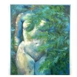 Lot 859  Elizabeth Ruggles Oil on Canvas Painting titled Venus Observed and dated 1955. Signed Ruggles.