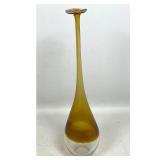 Lot 886  Mid Century Modern Sommerso Art Glass Bud Vase Amber and Clear Glass. Carlo Moretti style 