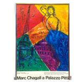 Lot 921  MARC CHAGALL 1978 Exhibition Poster. Palazzo Pitti, Firenze. Pitti Palace, Florence. Vivid Colors. 