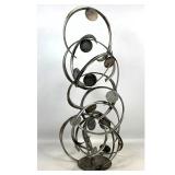 Lot 929  J. STILLMAN Brutalist Steel and Disc Abstract Sculpture. Modernist. Signed and Dated 1982