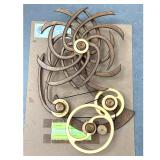 Lot 941  David C. Roy Ellipse Kinetic Wood Wall Sculpture. Stained Birch Plywood with Spring Drive Mechanism 