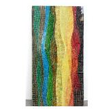 Lot 944  Abstract Mosaic Glass Mosaic Wall Art featuring Colorful Wavy Bands. 