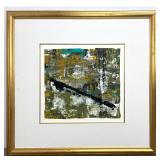 Lot 978  Dennis Sakelson Abstract Mixed Media Painting. Modernist composition 