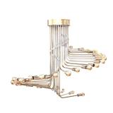 Lot 987  30 Light Reggiani Chandelier, Italy, 1970s. polished nickel chandelier