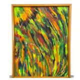 Lot 997  Davy Shelton Framed Abstract Oil on Canvas Painting. 1971