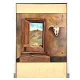 Lot 999  Ross Moffett Original Oil Painting on Canvas Western interior. Signed MOFFETT