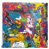 Lot 1006  Dennis Sakelson Large Format Abstract Expressionist Painting on Canvas. Colorful Impasto with Gestur