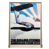 Lot 1022  The Rolling Stones American Tour 1972 Original Concert Poster Designed by John Pasche Framed
